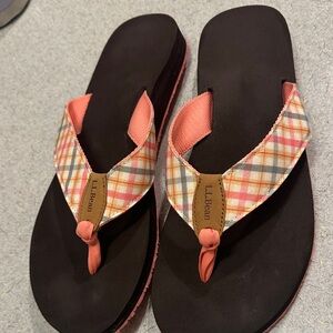 L.L. Bean Multicolor Plaid Sandals
Never wore but no tags on them. Super cute